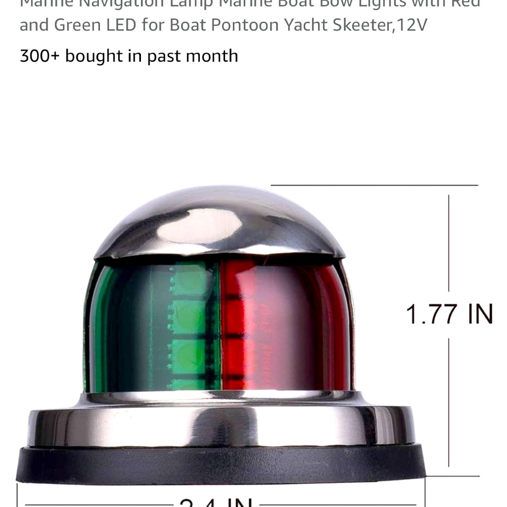 Bow light red and green new